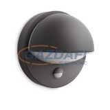 PHILIPS June 162469316 mozgásérzékelő fali lámpa, 1x12W 230V E27 741Lm, antracit
