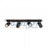 PHILIPS KOSIPO 5059430PN LED spotlámpa, 4xNW GU10, fekete