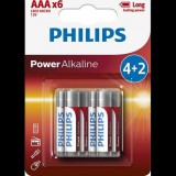 Philips LR03 P6BP/10 Alkáli Ceruzaelem AAA (6db /csomag) (LR03P6BP/10)