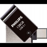 Philips PhUSB128G2In1Otggu3C 2 Az 1-ben Otg, 128 GB, USB 3.1, USB C Fekete-Ezüst Pendrive (PHUSB128G2IN1OTGGU3C)