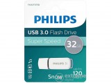 Philips USB 3.0 32GB Snow Edition pendrive, fehér/szürke