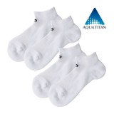 Phiten Aqua Titán sportzokni rövid, fehér 43-46 (2 pár)