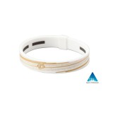 Phiten RAKUWA S-SLASH karkötő 17 cm fehér-arany