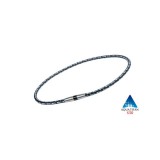 Phiten Rakuwa X50 High-End III. nyaklánc szürke-fekete 50 cm