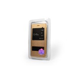 PHONEMAX Clear View Huawei P10 Lite oldalra nyíló tok HCF arany