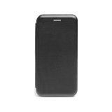 PHONEMAX Smart Diva fliptok iPhone 13 Mini oldalra nyíló tok ívelt sarkokkal fekete