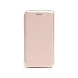 PHONEMAX Smart Diva fliptok iPhone 13 Pro oldalra nyíló tok ívelt sarkokkal rose gold