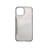 PHONEMAX TPU 1.3 mm vastag telefontok iPhone 14 Pro 6.1 colos füst színű fekete kerettel