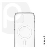 Phoner Apple iPhone 15 Pro Magsafe szilikon tok, átlátszó