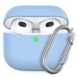 Phoner Simple Apple Airpods 3 szilikon tok akasztóval, éjkék