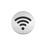 Piktogram, információs tábla, átmérõ 83mm, WIFI Durable ezüst
