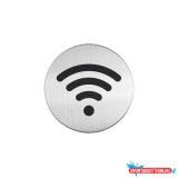 Piktogram, információs tábla, átmérõ 83mm, WIFI Durable ezüst