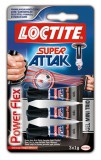 Pillanatragasztó gél, 3 x 1 g, HENKEL "Loctite Super Attak Mini Trio Gel"