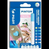 Pilot Pintor Akril marker, Extra Fine, 6 db-os szett, Pasztell (3131910537489)
