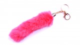 Pink nyúlszőr táskadísz
