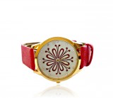 Pink virágos karóra