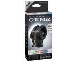 PipeDream Fantasy Cock Pipe - péniszgyűrű és herenyújtó-gyűrű (fekete)