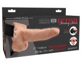 PipeDream Fetish Strap-On 6 - felcsatolható, üreges vibrátor (natúr)