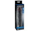 PipeDream X-TENSION Mega 3 - élethű péniszköpeny (22,8cm) - fekete