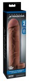 PipeDream X-TENSION Perfect 2 - heregyűrűs péniszköpeny (19cm) - sötét natúr