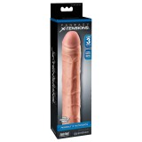 PipeDream X-TENSION Perfect 3 - élethű péniszköpeny (22,8cm) - natúr