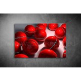 Piros Gömbök Vászonkép 060 eh-060