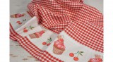 Piros kockás konyharuha 50x70 cm