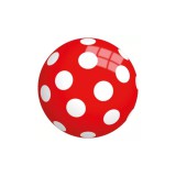 Piros pöttyös felfújható labda – pumpával fújható