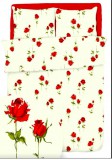 Piros Rózsás 3 részes Flanel ágynemű huzat garnitúra - 140x200 cm
