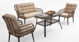 Pisa Ikili négy részes barna kerti bútor szett