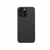Pitaka MagEZ Case 3 Twill 600D Apple iPhone 14 Pro MagSafe rögzítéssel fekete szürke (126919) (PI126919) - Telefontok
