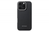 PITAKA MAGEZ CASE 6 IPHONE 16 PRO MAX 6.9 MAGSAFE KOMPATIBILIS TOK TWILL FEKETE-SZÜRKE