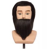Pivot Point Giovanni vállas szemléltetőfej humán hajjal, szakállas 20 cm