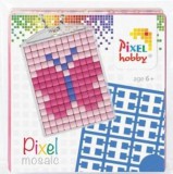 PIXELHOBBY Pixel kulcstartókészítő szett 1 kulcstartó alaplappal, 3 színnel, lepke