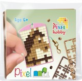 PIXELHOBBY Pixel kulcstartókészítő szett 1 kulcstartó alaplappal, 3 színnel, ló (23113)