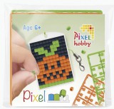 PIXELHOBBY Pixel kulcstartókészítő szett 1 kulcstartó alaplappal, 3 színnel, tök, Halloween