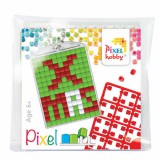 PIXELHOBBY Pixel kulcstartókészítő szett 1 kulcstartó alaplappal, 3 színnel, Xmas