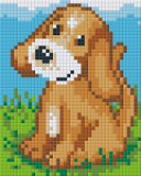 PIXELHOBBY Pixel szett 1 normál alaplappal, színekkel, kutya (801348)