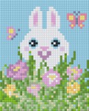 PIXELHOBBY Pixel szett 1 normál alaplappal, színekkel, nyuszi (801352)