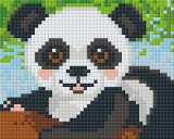 PIXELHOBBY Pixel szett 1 normál alaplappal, színekkel, panda (801406)