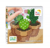 PIXELHOBBY Pixel szett 4 db kis alaplappal, kaktusz