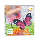 PIXELHOBBY Pixel szett 4 db kis alaplappal, pillangó