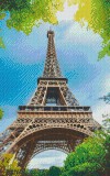 PIXELHOBBY Pixel szett 8 normál alaplappal, színekkel, Eiffel-torony (808098)