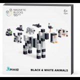PIXIO Black and White Animals Smart Mágneses Építőjáték 195db (30102)