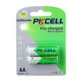 PKCELL újratölthető elem AA NI-MH 2600 mAh 2 darab