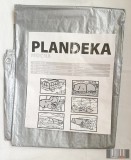 Pladenka Professzionális, vízálló ezüst színű 6 x 12 méteres takaróponyva (100 gramm/négyzetméter)