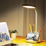 PLATINET Asztali lámpa tolltartóval, LED, 5W, 4200K, 250 Lumen, fehér (PDL008)