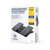 Platinet ergonomikus lábtámasz, 432×320×105 mm, 2 szintben állítható, fekete