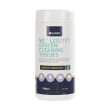 Platinet nedves törlőkendő monitorokhoz, 11 x 9,4 cm, 100db