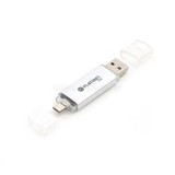 Platinet Pendrive, AX-Depo, 32GB, USB 2.0 + MicroUSB Android telefonokhoz és tabletekhez, ezüst (PMFA32S)